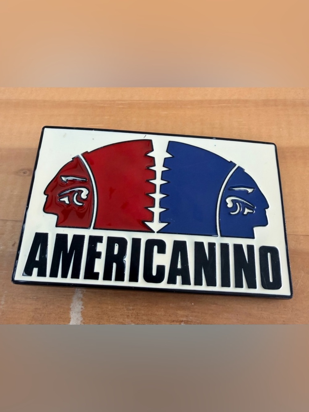 Americanino Logo Enamel Metal Fashion Belt Buckle